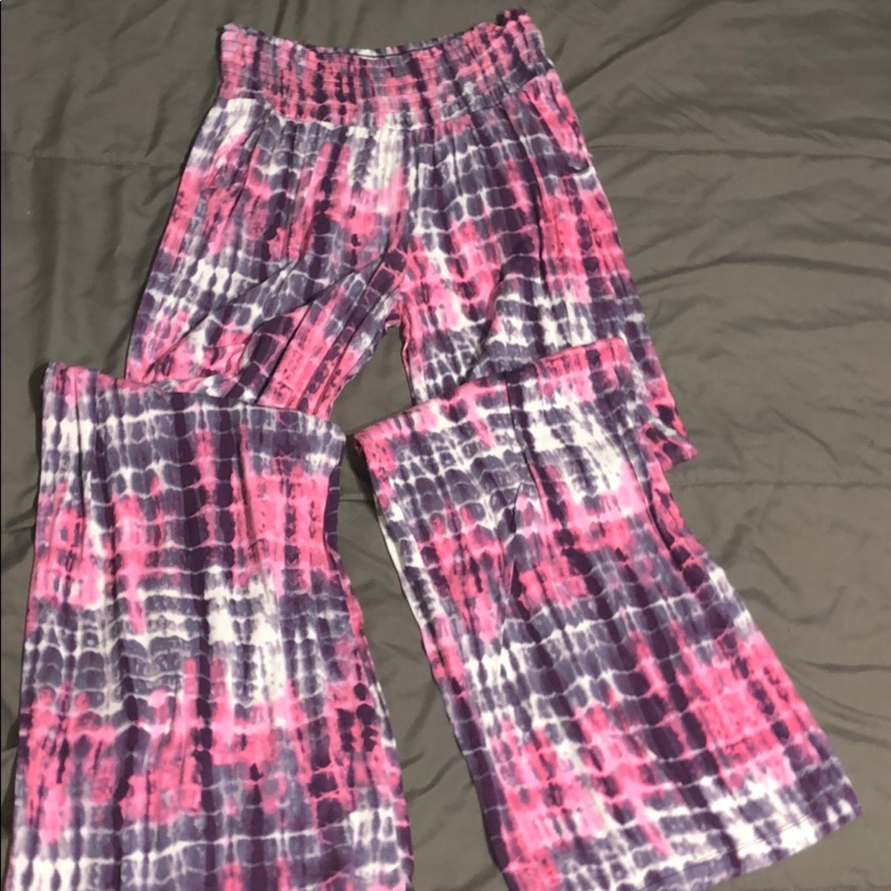 Tie die stretchy flares